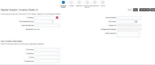 Image of Company Details screen on the supplier portal